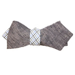 gray Irish linen and Italian wool bow tie